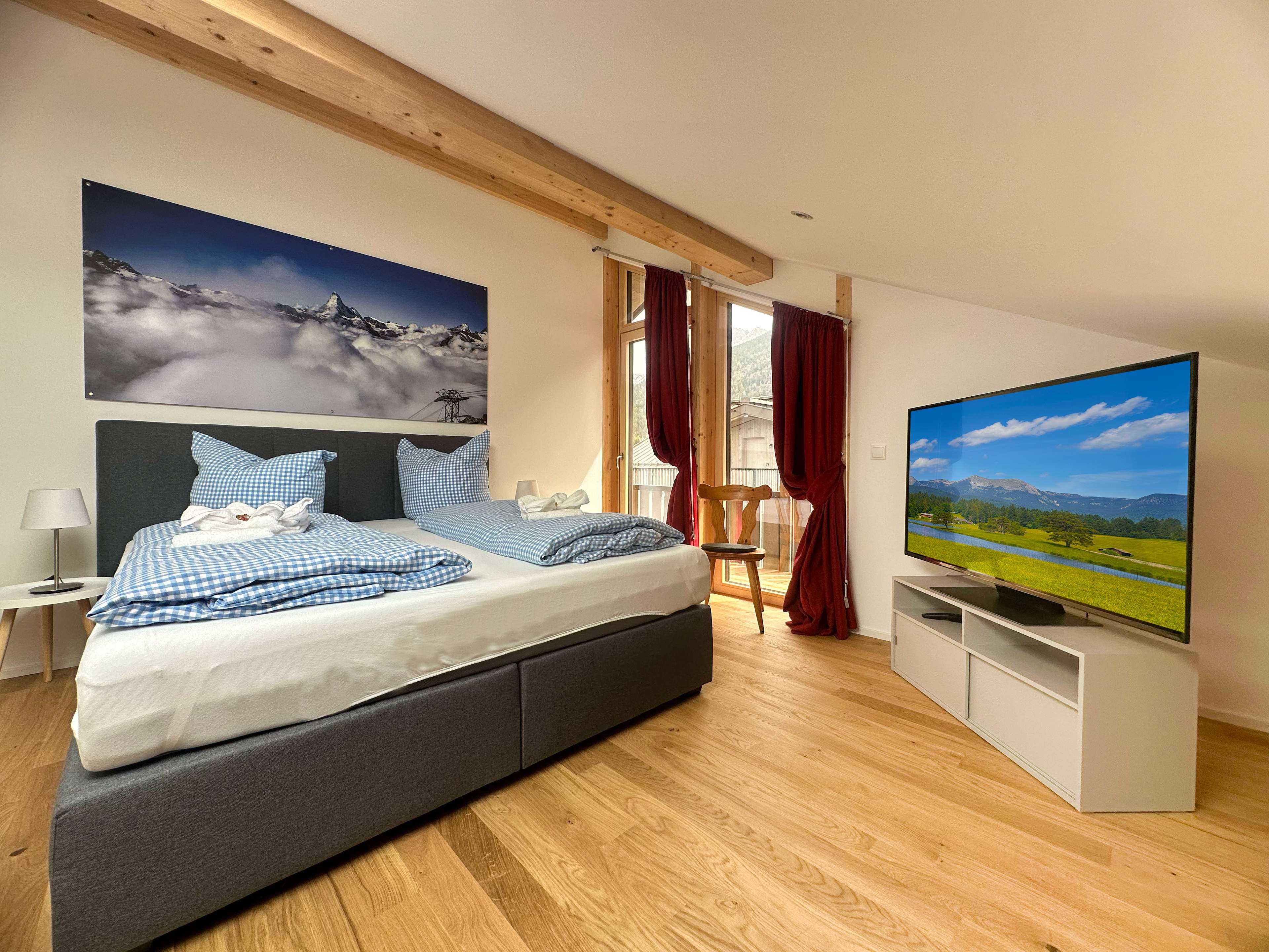 Schlafzimmer Ferienwohnung Mittenwald