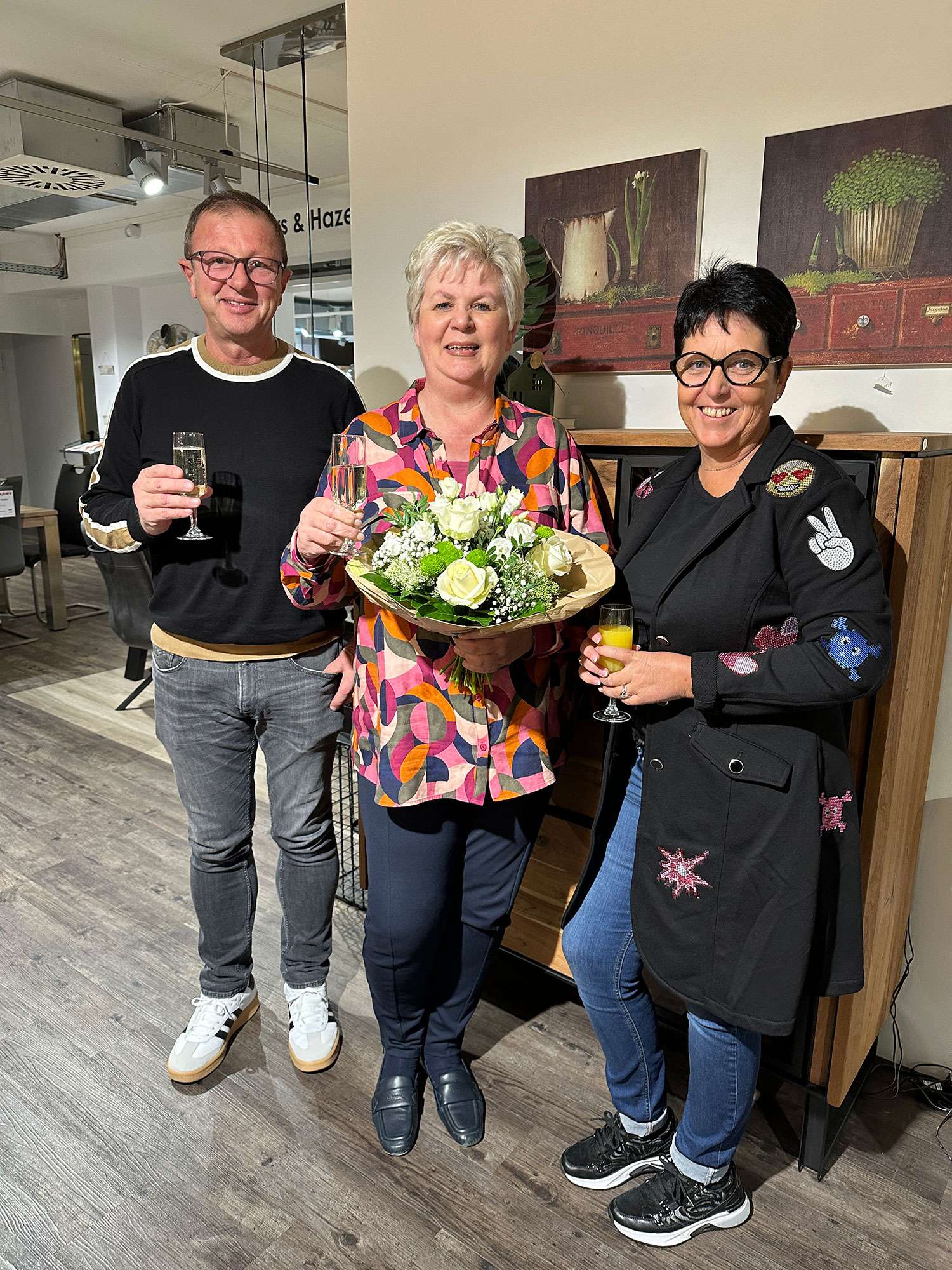 20. Jubiläum Christiane Herkersdorf  3 Personen Bild