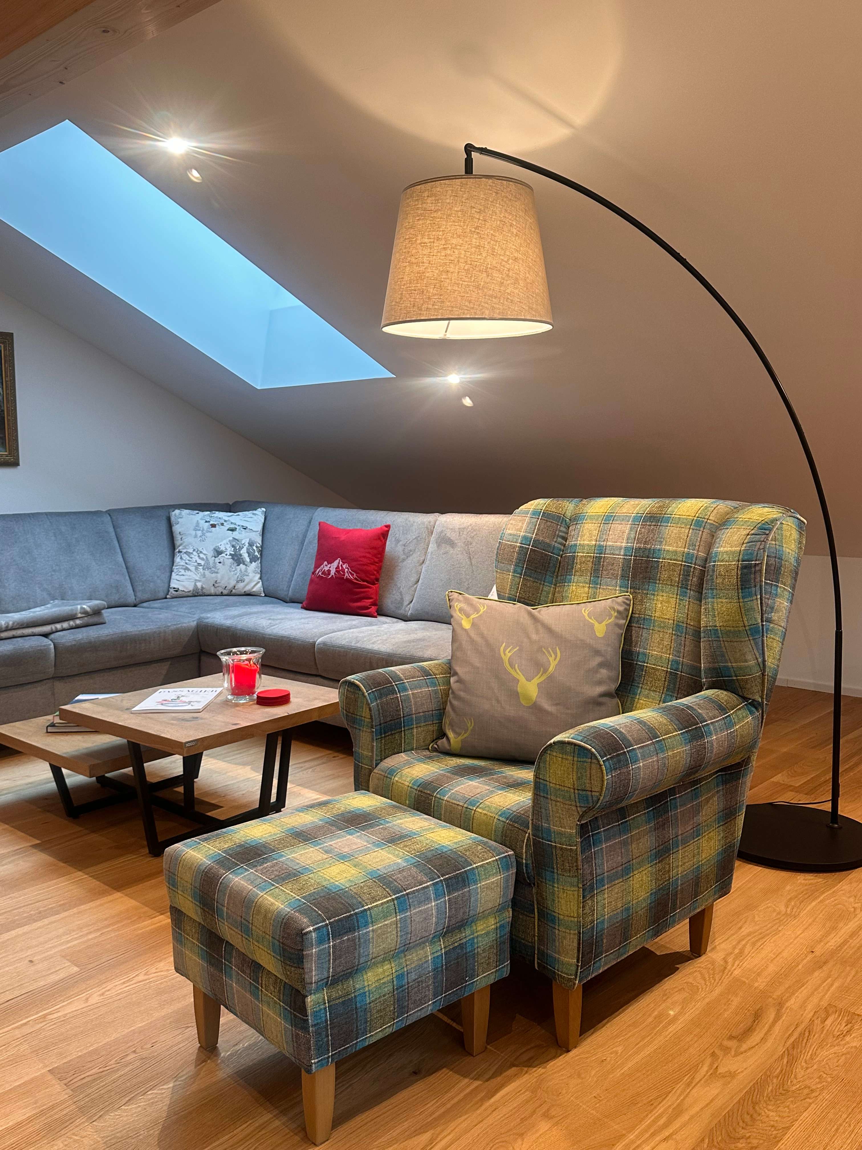 Wohnzimmer Ferienwohnung Mittenwald