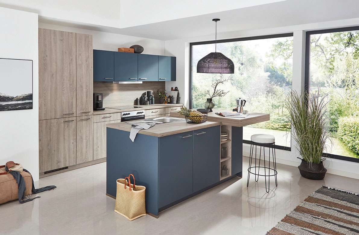 Kücheninsel mit Sitzgelegenheit - Nobilia Easytouch